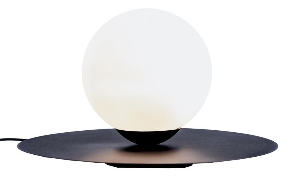 Nordic Design Černobílá skleněná stolní lampa Lyon M - Designovynabytek.cz