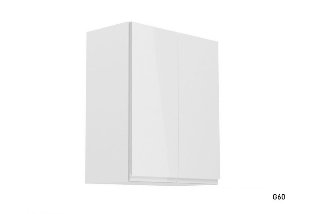 Kuchyňská skříňka horní dvoudveřová YARD G60, 60x72x32, bílá/šedá lesk - Expedo s.r.o.