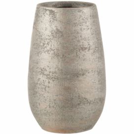 Stříbrná keramická váza J-line Carama 31 cm