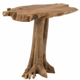 Přírodní barový stůl z teakového dřeva na kmeni Root teak - 107*78*105cm J-Line by Jolipa