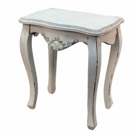 Bílý antik odkládací stolek Frischie - 52*35*58 cm Clayre & Eef