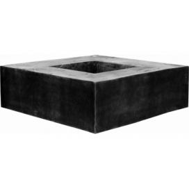 Pottery Pots Květináč Jumbo Seating Square, barva černá, více velikostí - PotteryPots Velikost: v. 47.5 cm Mdum