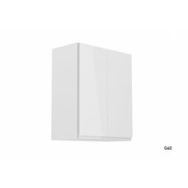 Kuchyňská skříňka horní dvoudveřová YARD G60, 60x72x32, bílá/šedá lesk