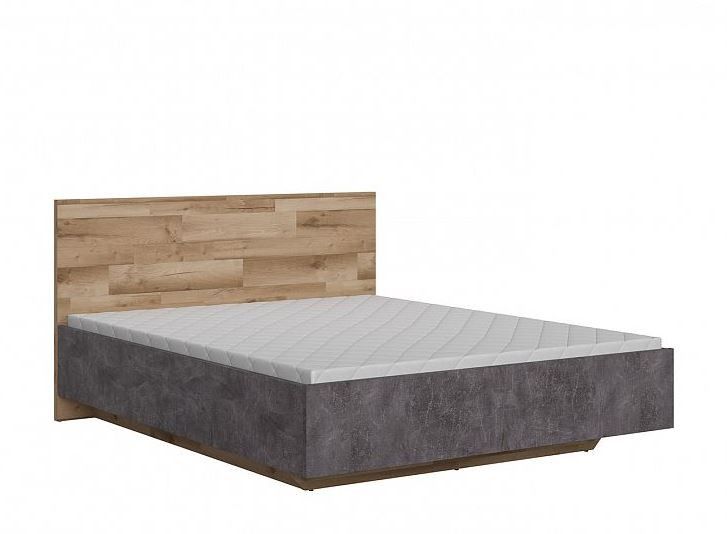 BRW Arica postel LOZ/160, dub silva/beton - ATAN Nábytek