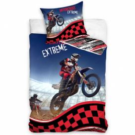 TipTrade Bavlněné povlečení Motocross Extreme, 140 x 200 cm, 70 x 90 cm 