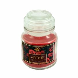 Arôme Malá vonná svíčka ve skle, 120g - Růže a med,  II. jakost
