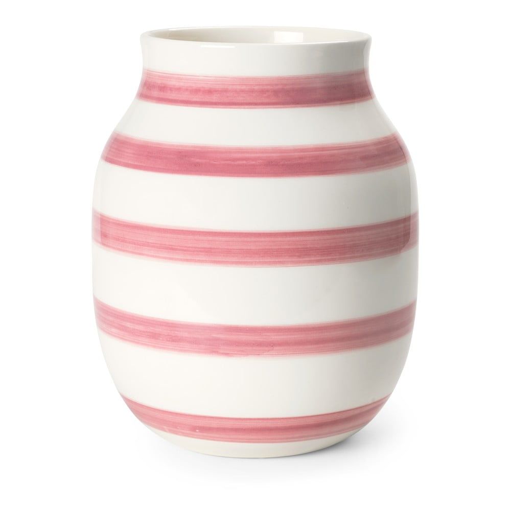 Bílo-růžová keramická váza Kähler Design Omaggio, výška 20 cm - Bonami.cz
