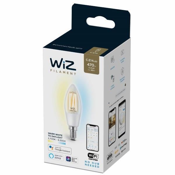 WiZ 871869978719601 LED EEK2021 F A G E14 4.9 W = 40 W ovládání přes mobilní aplikaci 1 ks - Svítidla FEIM