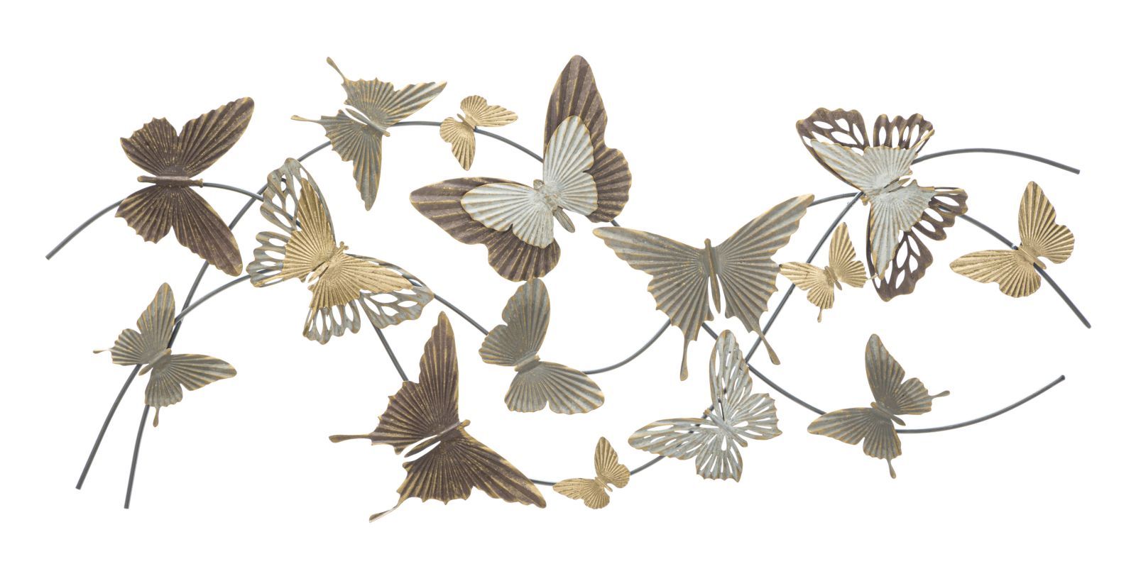 Nástěnná dekorace Mauro Ferretti Butterflies, 118x3x52 cm - MUJ HOUSE.cz