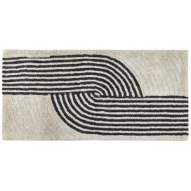 Bavlněný koberec 80 x 150 cm černá/bílá BARELI