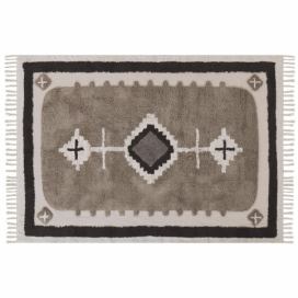 Bavlněný koberec 160 x 230 cm béžový GEYVE