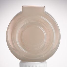SMOKY Váza kruh 20 cm - šedohnědá