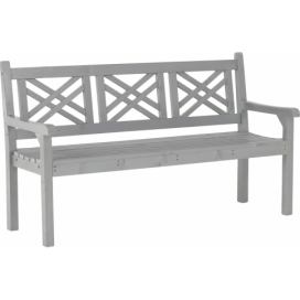 Dřevěná zahradní lavička, šedá, 150 cm, FABLA Mdum