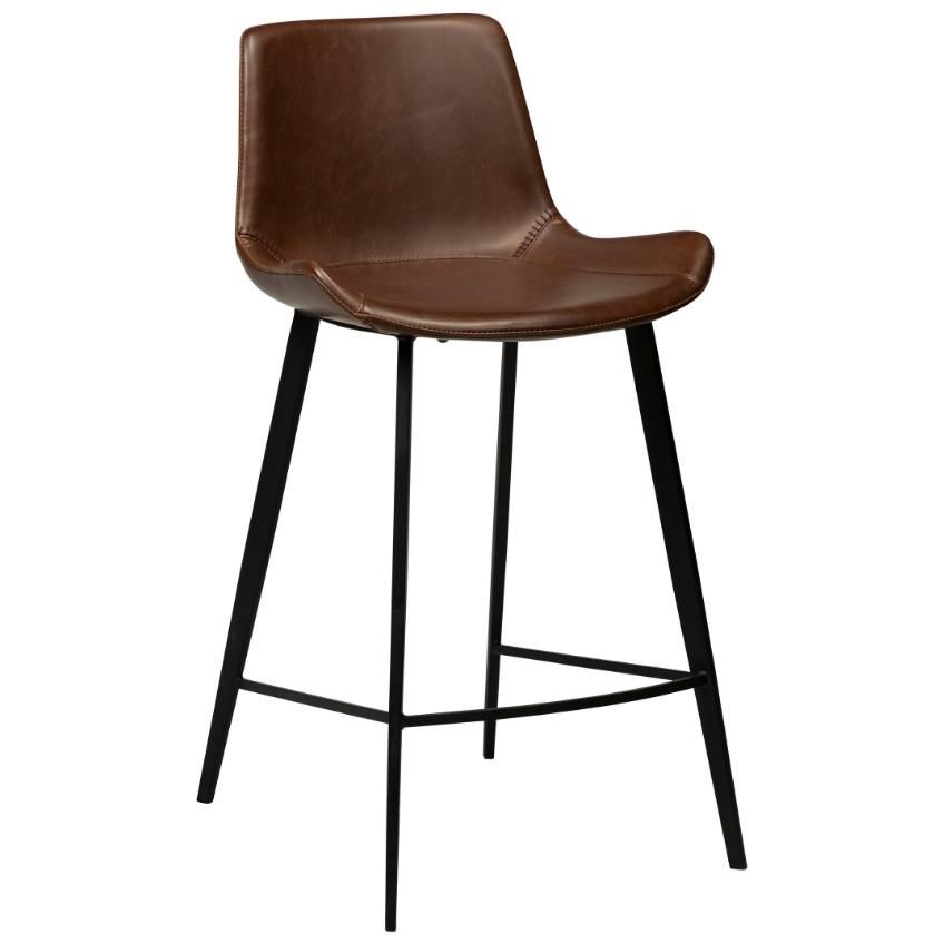 ​​​​​Dan-Form Vintage hnědá koženková barová židle DAN-FORM Hype 65 cm - Designovynabytek.cz