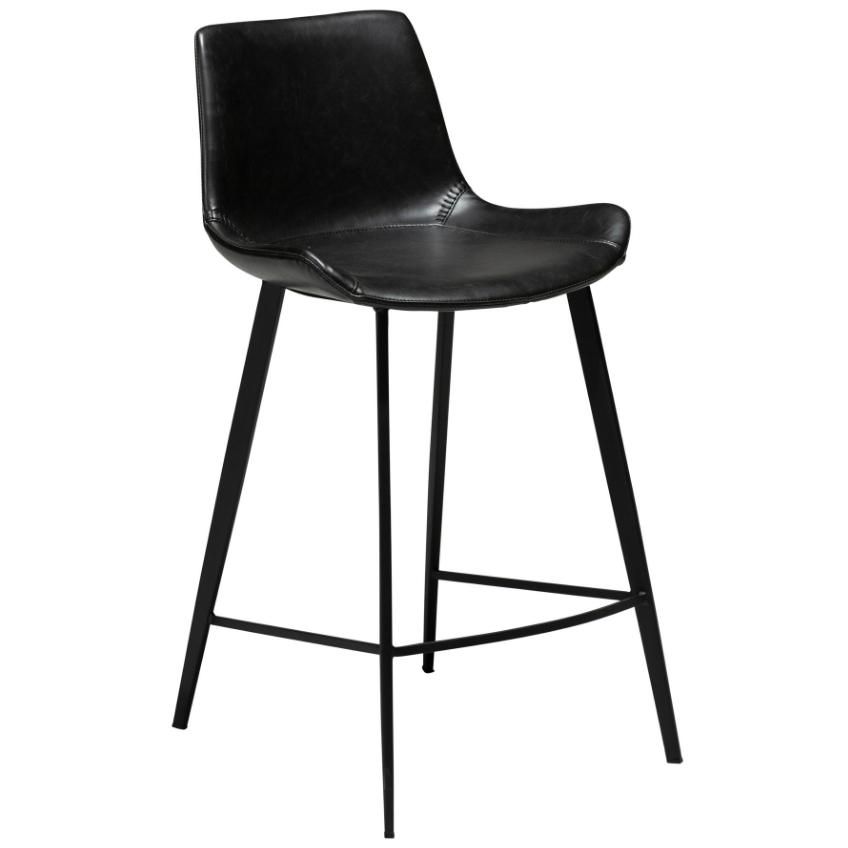 ​​​​​Dan-Form Vintage černá koženková barová židle DAN-FORM Hype 65 cm - Designovynabytek.cz