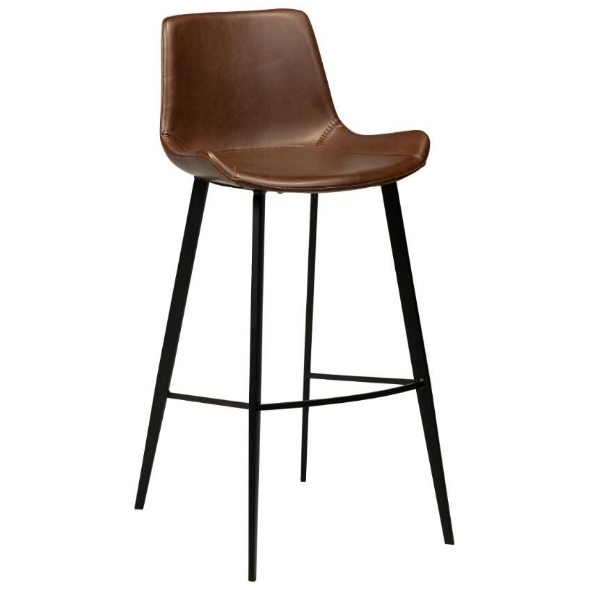 ​​​​​Dan-Form Vintage hnědá koženková barová židle DAN-FORM Hype 75 cm - Designovynabytek.cz
