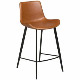​​​​​Dan-Form Koňakově hnědá koženková barová židle DanForm Hype 65 cm