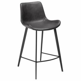 ​​​​​Dan-Form Vintage šedá koženková barová židle DanForm Hype 65 cm