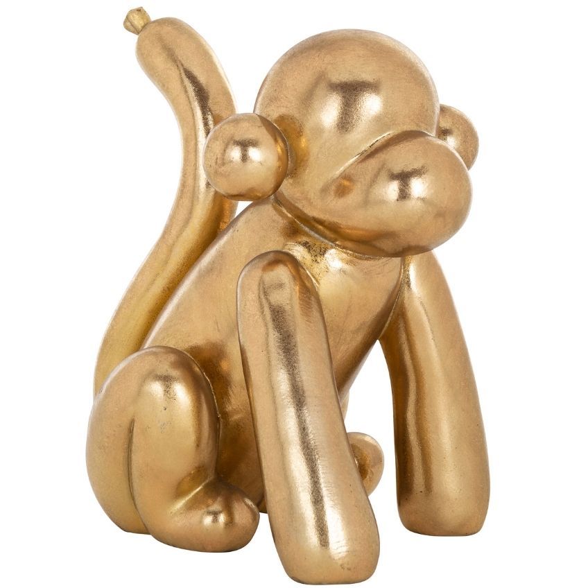 Zlatá dekorativní soška Richmond Monkey 25 cm - Designovynabytek.cz
