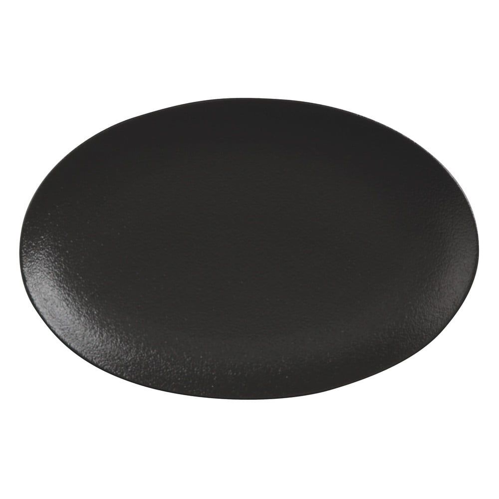 Černý keramický talíř Maxwell & Williams Caviar, 25 x 16 cm - Bonami.cz