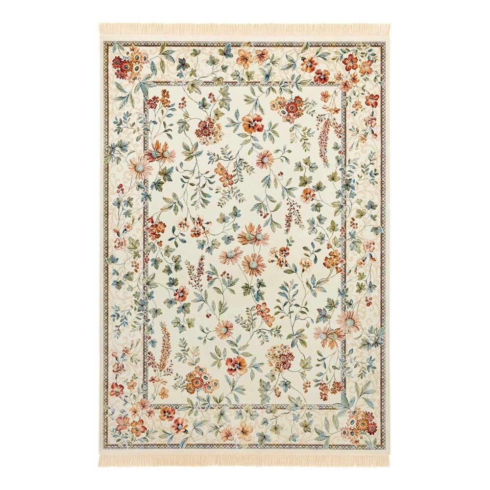 Krémový koberec z viskózy 160x230 cm Oriental Flowers – Nouristan - Bonami.cz