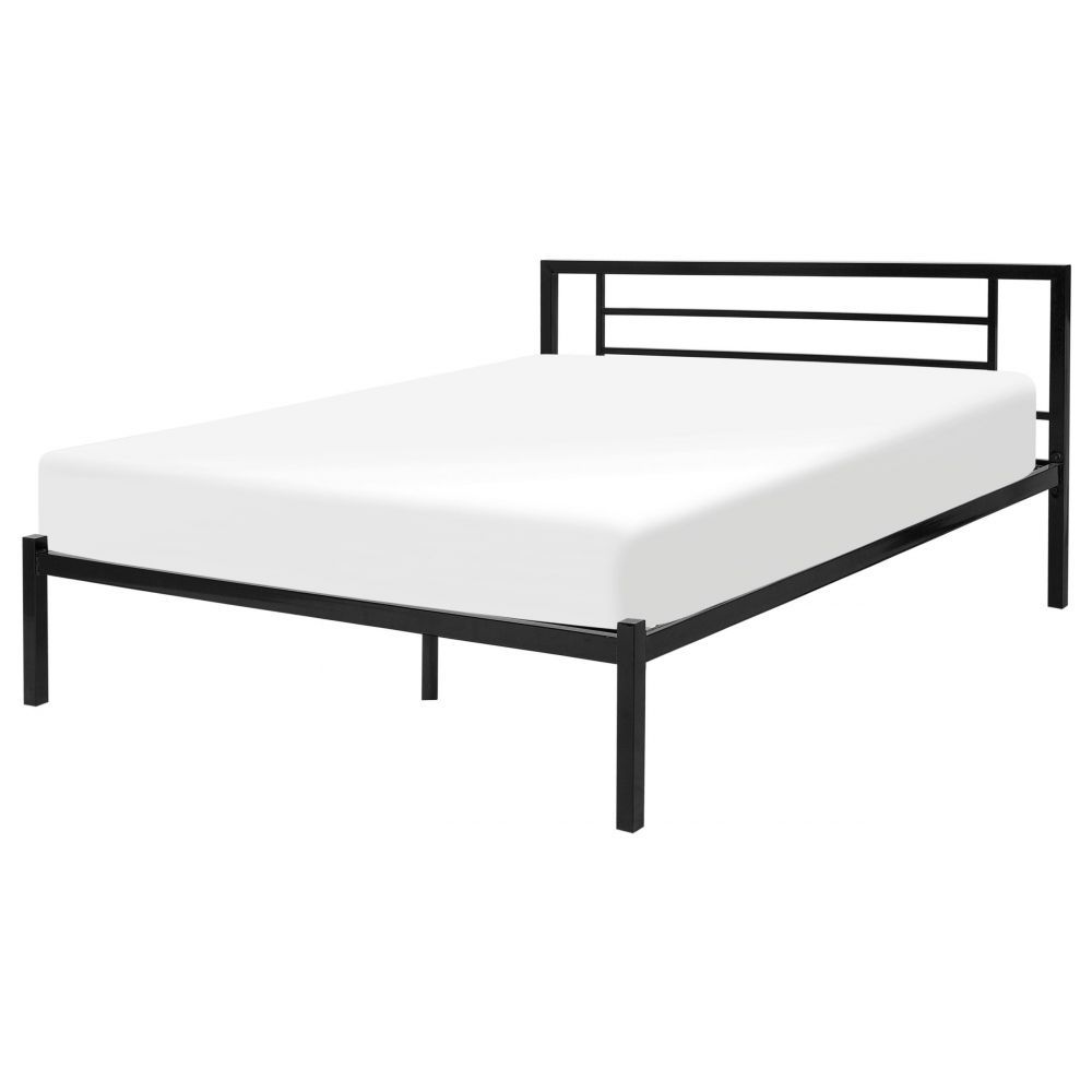 Kovová postel 140 x 200 cm černá CUSSET - Beliani.cz
