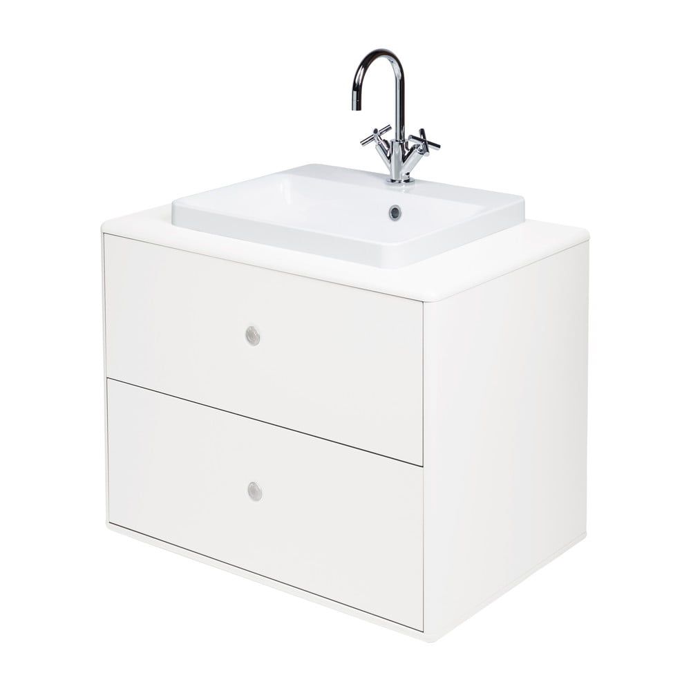 Bílá závěsná skříňka s umyvadlem bez baterie 80x62 cm Color Bath – Tom Tailor - Bonami.cz