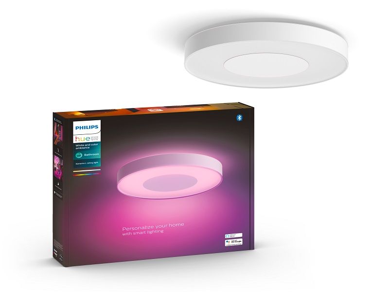 Philips HUE LED White and color Ambiance 41168/31/P9 Xamento L koupelnové stropní svítidlo 52,5W 3700lm 2200-6500K 42,5cm IP44 bílé stmívatelné Bluetooth - Svítidla FEIM