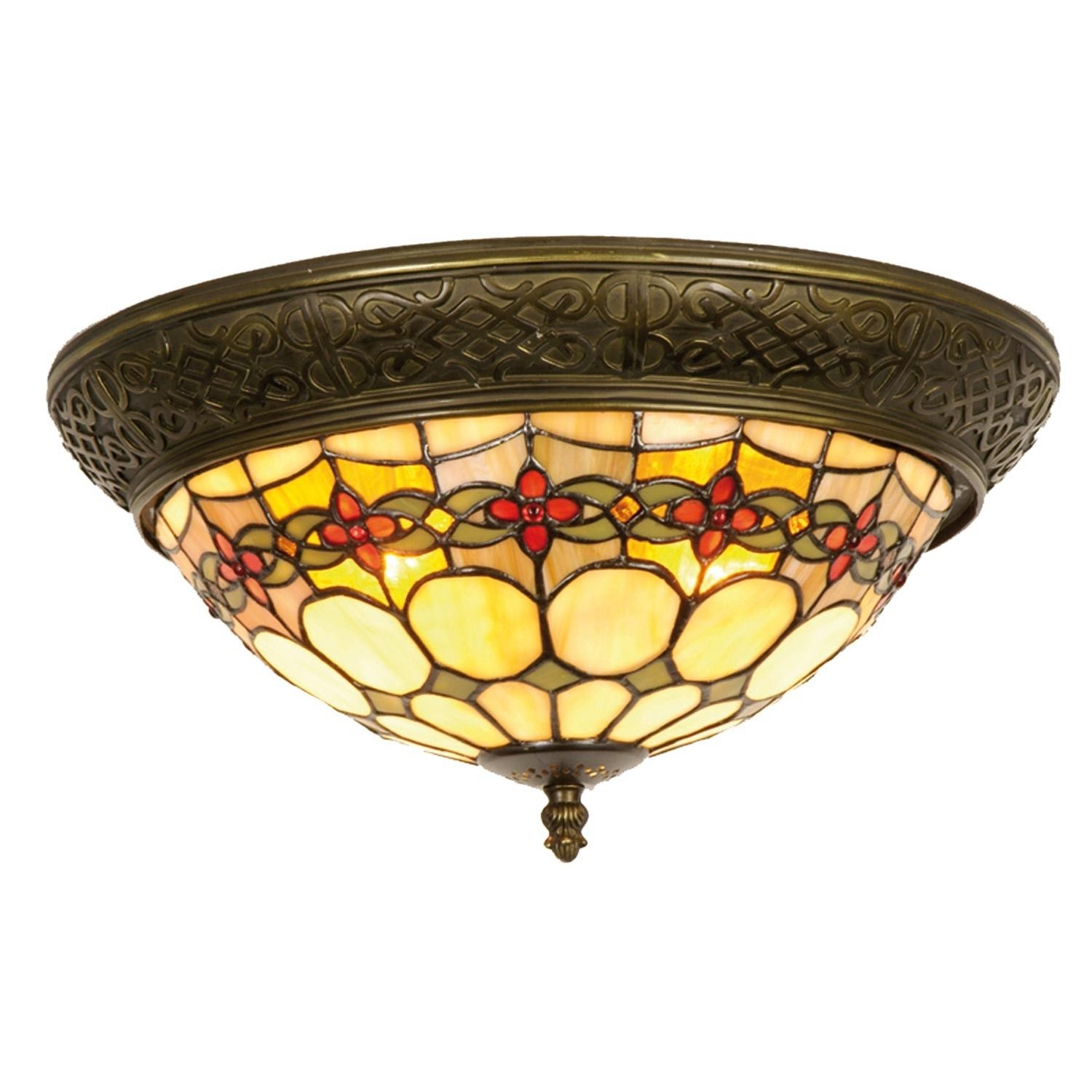Závěsné svítidlo Tiffany Oxford - Ø 38*19 cm 2x E14 / max 40w Clayre & Eef - LaHome - vintage dekorace