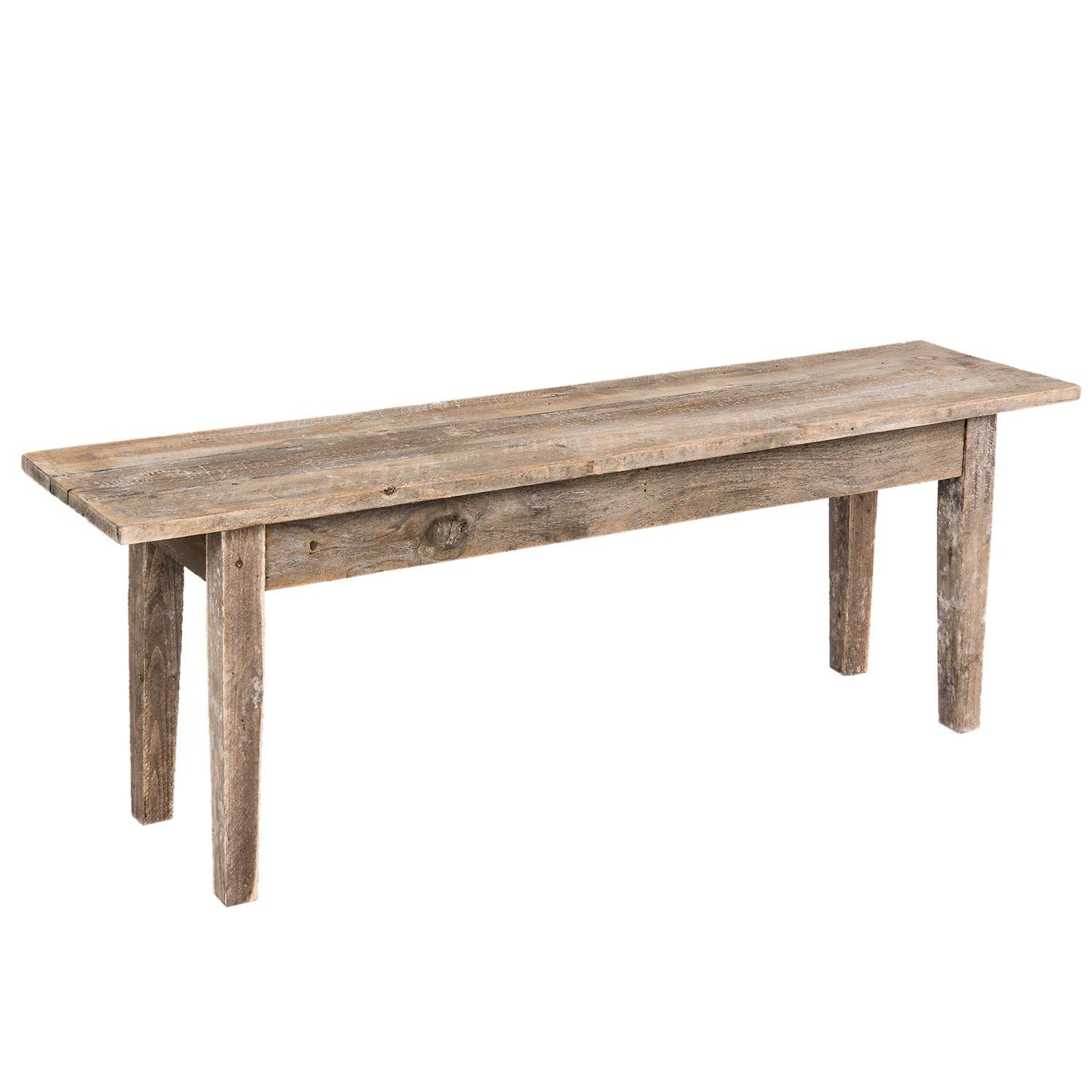 Dřevěná lavice s patinou - 120*28*43 cm Clayre & Eef - LaHome - vintage dekorace