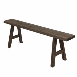 Hnědá dřevěná lavice Vionella - 108*27*36 cm Clayre & Eef
