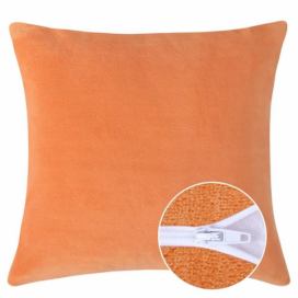 Povlak na polštářek mikroplyš 40x40 cm oranžový