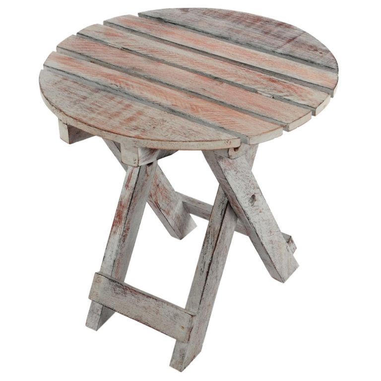 DIVERO Vintage Skládací stolek - 31 cm - Kokiskashop.cz