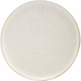 House Doctor Bílý kameninový talíř Pion 28,5 cm