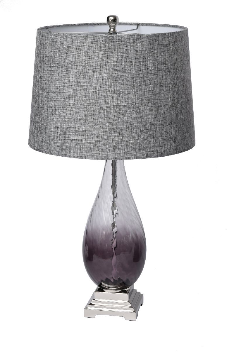 Šedo-krémová keramická stolní lampa s textilním stínidlem (výška 55 cm) Graphs Dark – Mauro Ferretti - MUJ HOUSE.cz