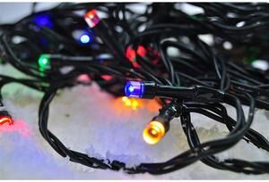 Solight LED venkovní vánoční řetěz, 50 LED, 5m, přívod 3m, 8 funkcí, časovač, IP44, vícebarevný - Favi.cz