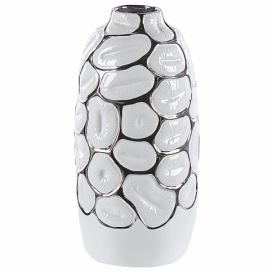 Dekorativní váza terakota 34 cm bílá CENABUM