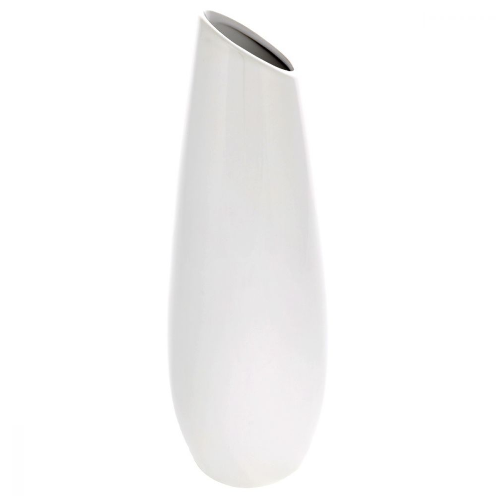 Keramická váza Oval, 12 x 36 x 12 cm, bílá - 4home.cz