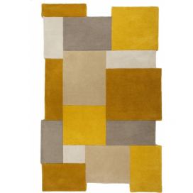 Flair Rugs koberce Ručně všívaný kusový koberec Abstract Collage Ochre/Natural Rozměry koberců: 200x290 Mdum