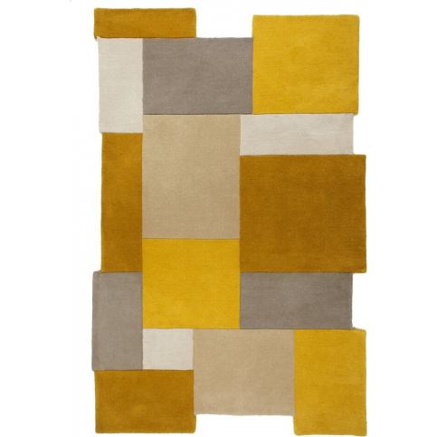 Flair Rugs koberce Ručně všívaný kusový koberec Abstract Collage Ochre/Natural Rozměry koberců: 200x290 Mdum M DUM.cz
