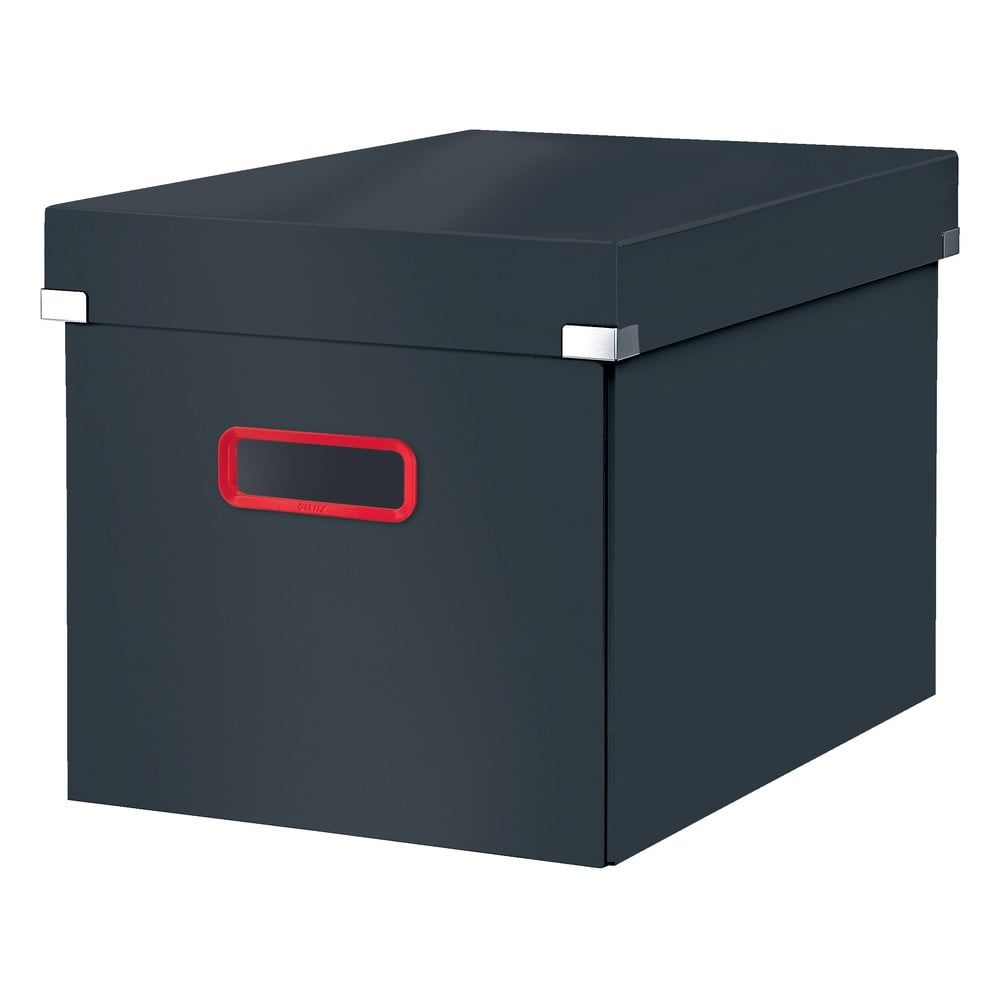 Šedý kartonový úložný box s víkem 32x36x31 cm Click&Store – Leitz - Bonami.cz