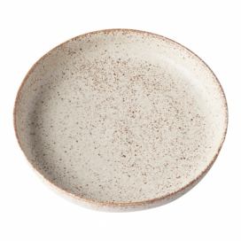 Béžový hluboký  keramický talíř ø 20 cm Fade – MIJ