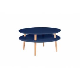 Ragaba Konferenční stolek Iram Big, 70x70x45 cm, námořní modrá/přírodní