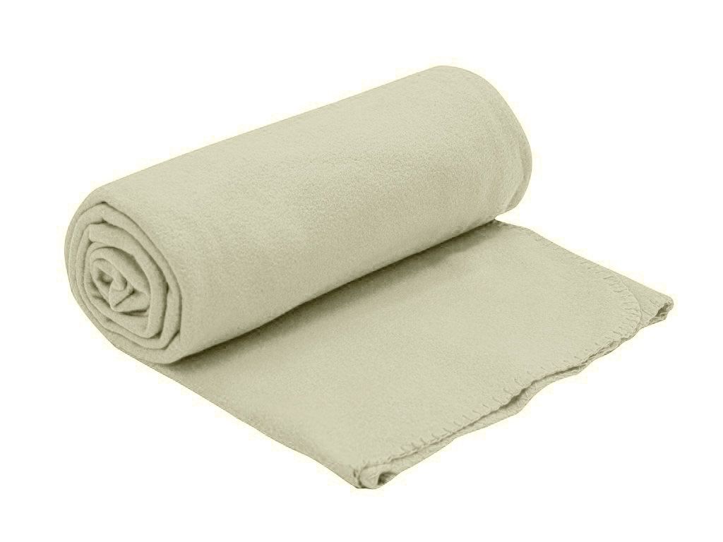 Bílá fleecová deka ANITA 160 x 200 cm - Výprodej Povlečení