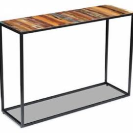 Konzolový stolek z masivního recyklovaného dřeva | 110x35x76 cm