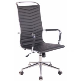 DMQ Černá prošívaná kancelářská židle Lexus