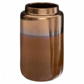 Atmosphera Keramická váza REACTIV, 25 cm, měděná