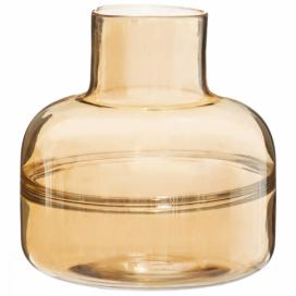 Atmosphera Skleněná váza SHINE, 23,5 cm, žlutá