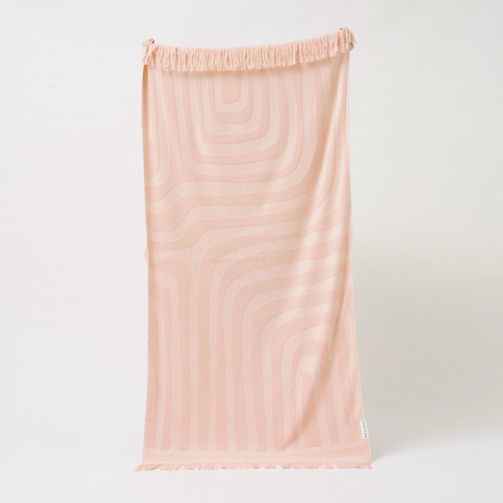 Růžová bavlněná plážová osuška Sunnylife Luxe, 160 x 90 cm - Bonami.cz