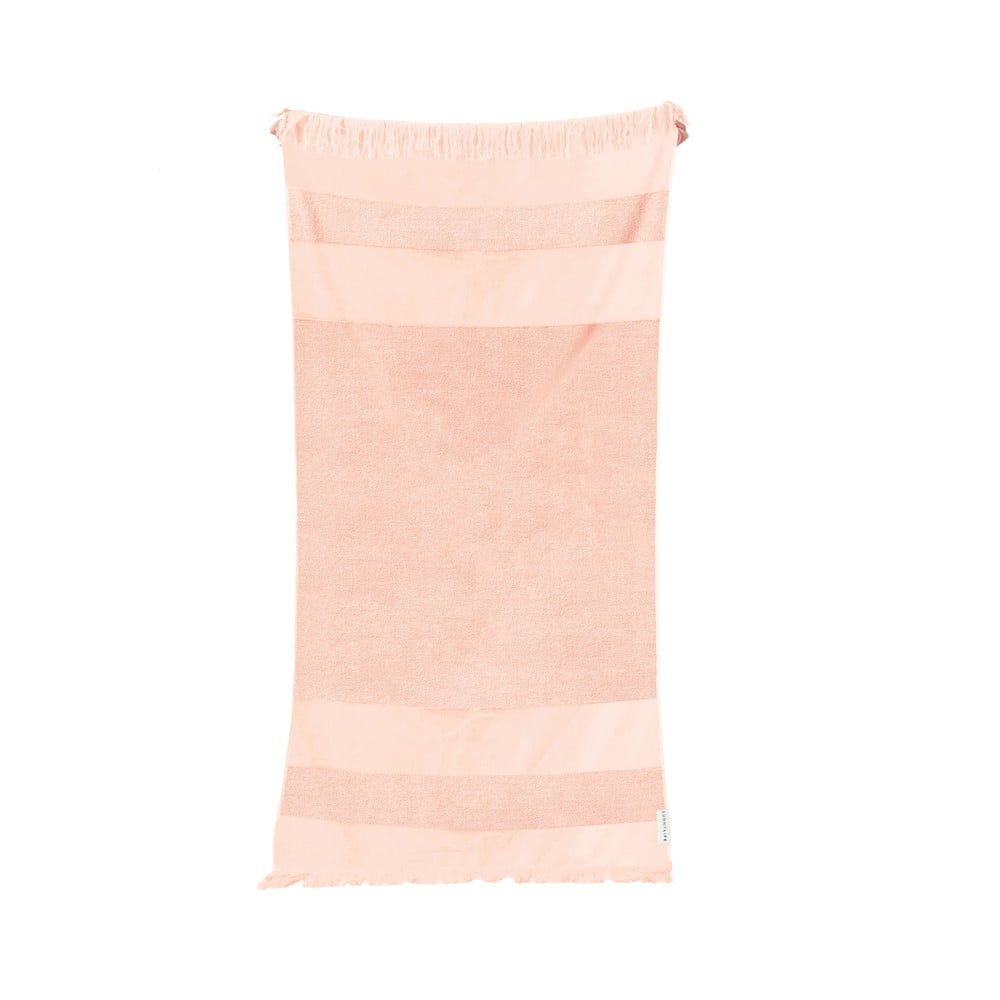 Růžová bavlněná plážová osuška Sunnylife Summer Stripe, 175 x 90 cm - Bonami.cz